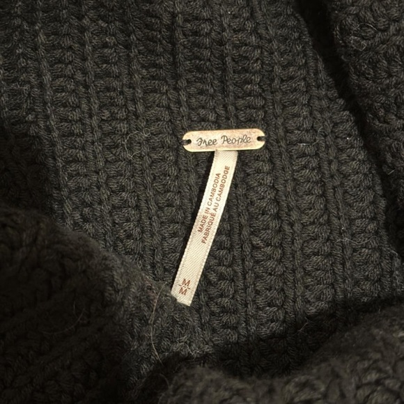 Free People Midnight Black Turtleneck Sweater - Picture 2 of 2